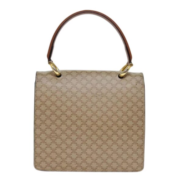 CELINE Macadam Canvas Hand Bag Beige Auth - Picture 2 of 16
